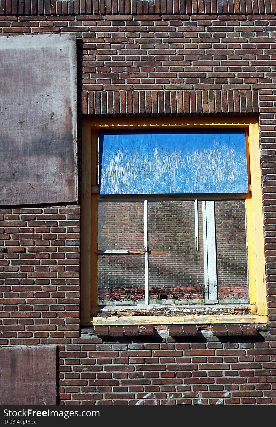 Old destroyed window