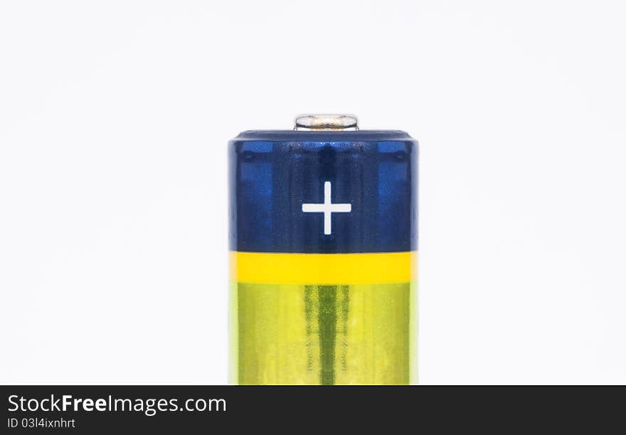 Lime-blue battery