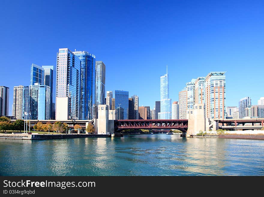 View of the Chicago Financial District