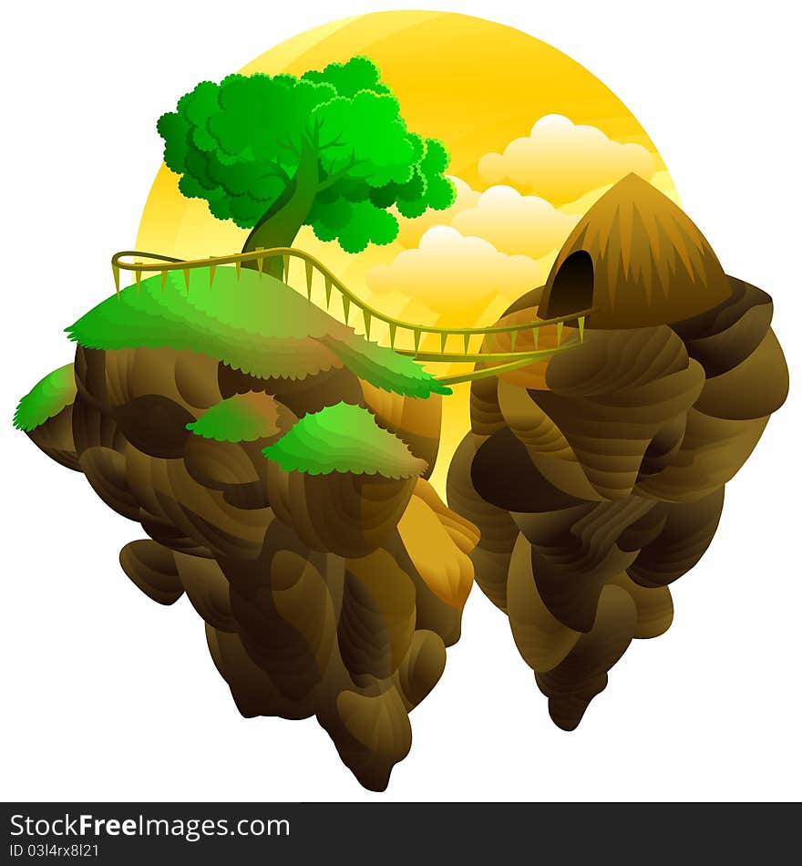 Vector illustration of a piece of nature. Vector illustration of a piece of nature