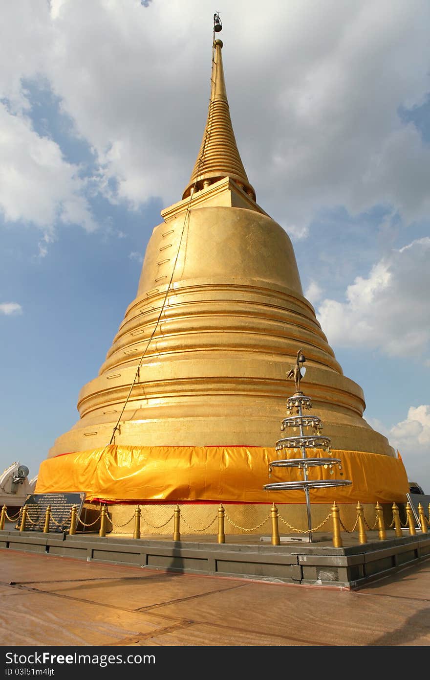 Golden mountain in bangkok