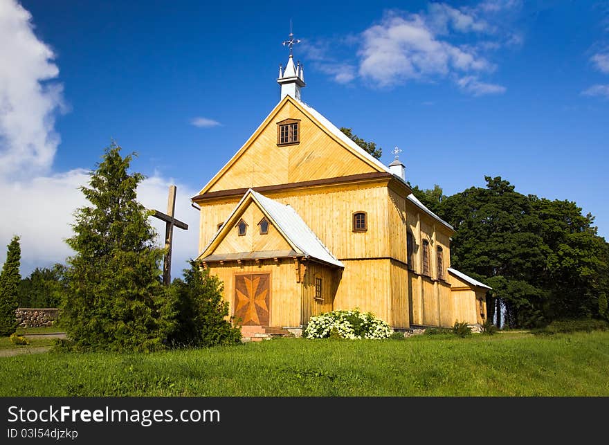 Old wooden church of Visiting by Maiden Maria Elizabeth (1764, Belarus, the Grodno area, village Gudogaj)