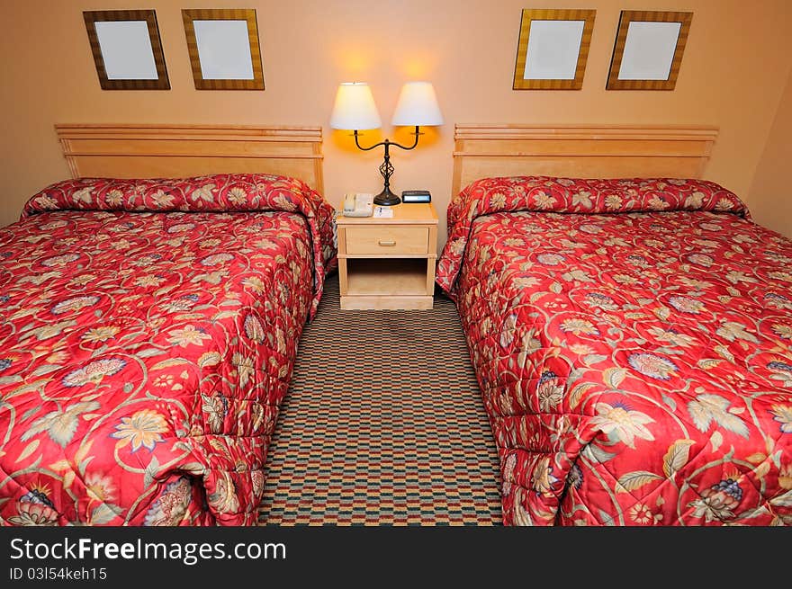 Top down shot of cozy and comfortable beds. Top down shot of cozy and comfortable beds.