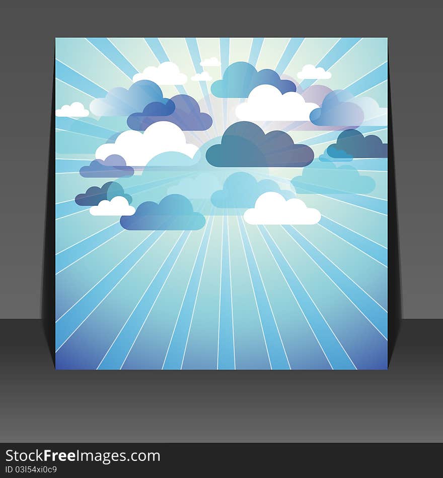 Abstract cloud background flyer design background