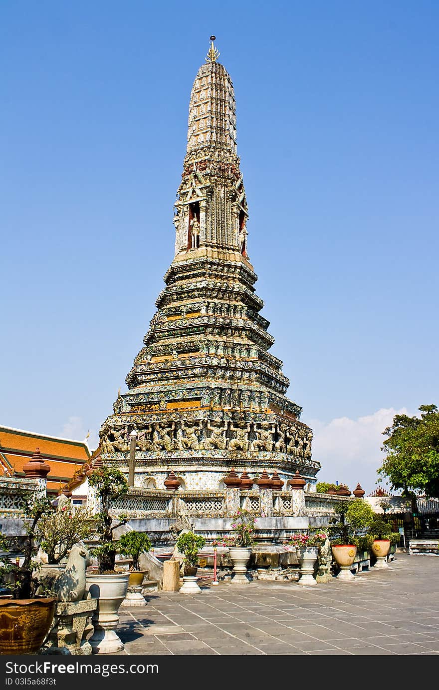 The ancient temple at Wat Arun, Bangkok