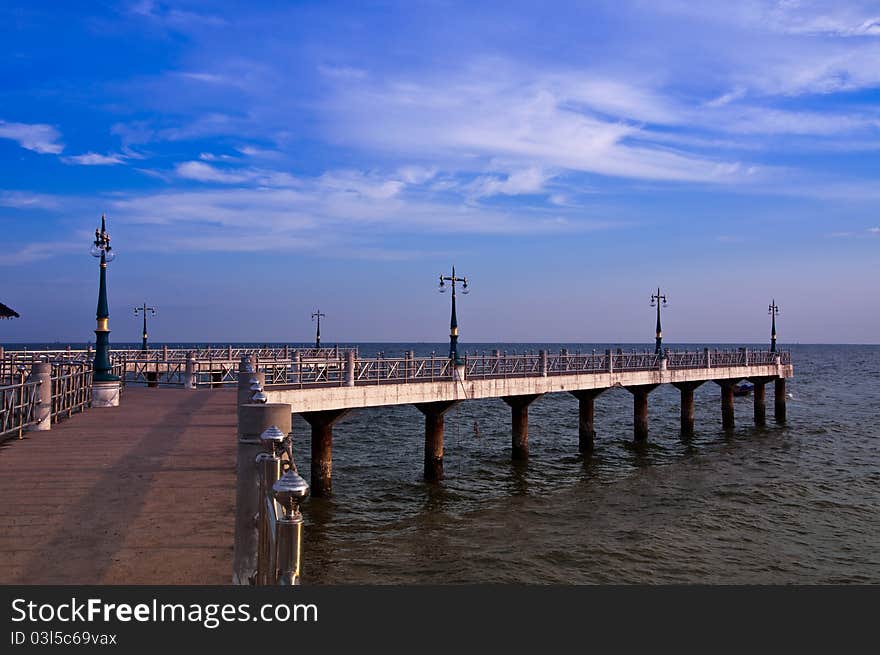 Bridge for a vacation at Chonburi Thailand.