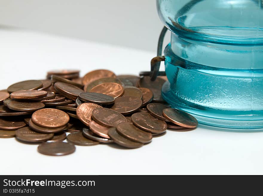 Coins From A Coin Bank