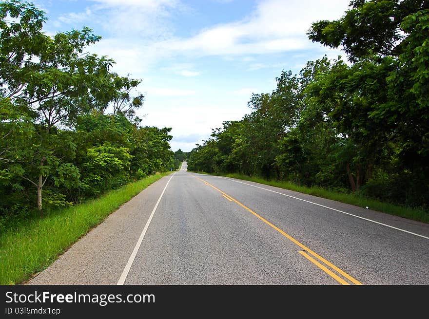 Road,Thailand ,Mukdahan