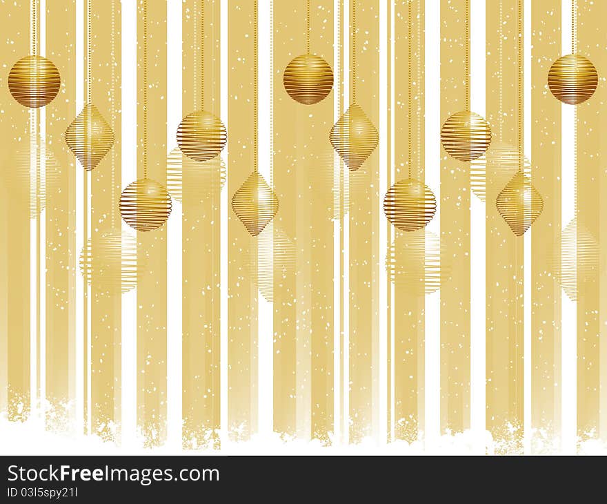 Gold Christmas bauble background