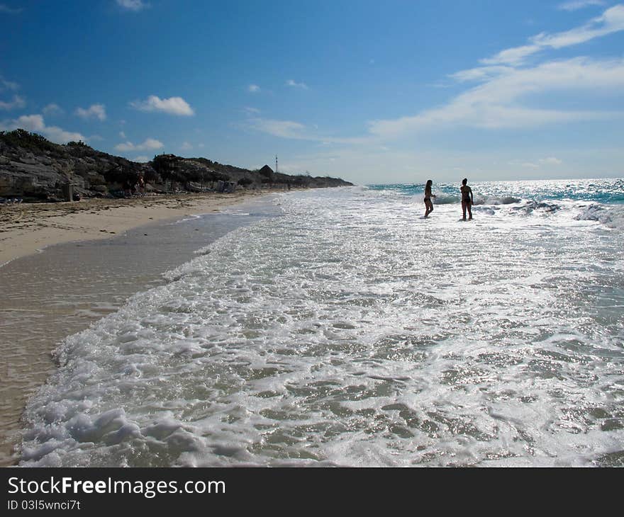 Playa Blanca (beach) at Cayo Largo, Cuba is a paradise beach for many tourists. Playa Blanca (beach) at Cayo Largo, Cuba is a paradise beach for many tourists