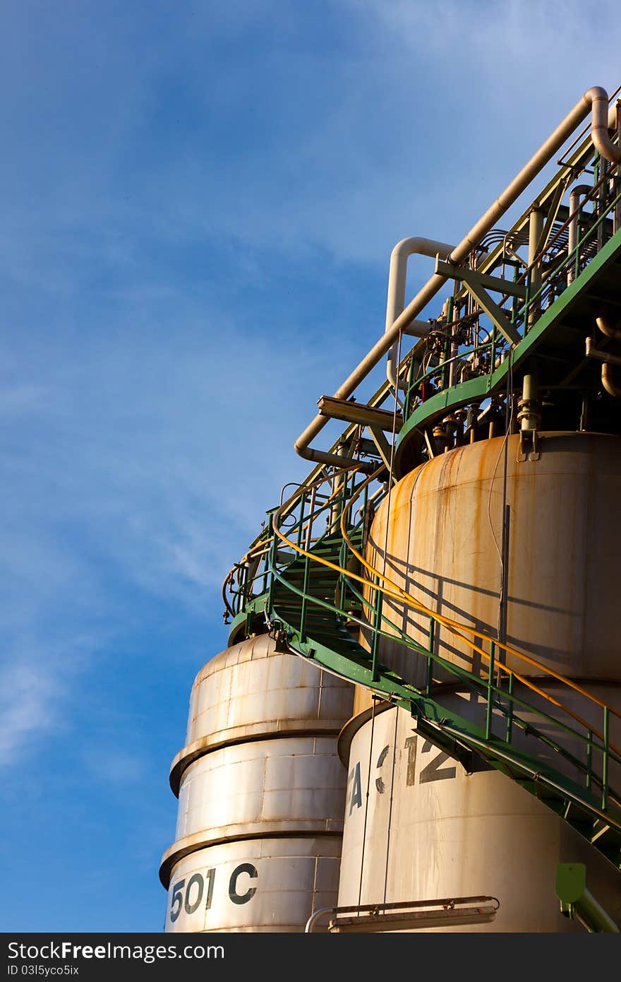 Storage tank in factory