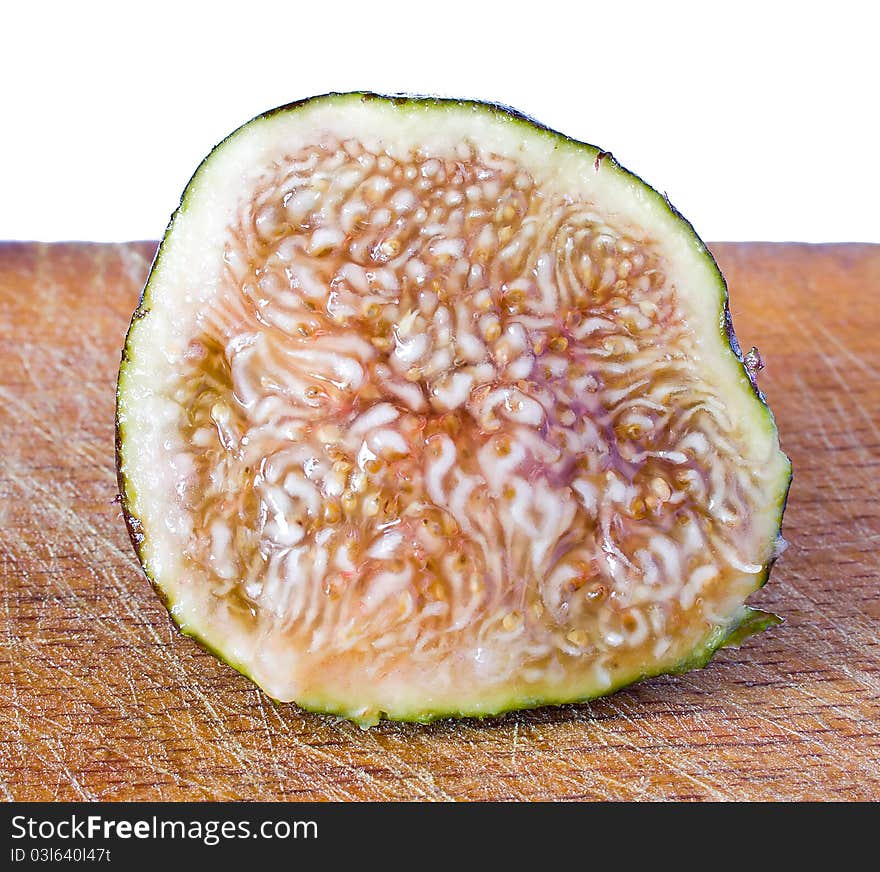 Cut fig on the table