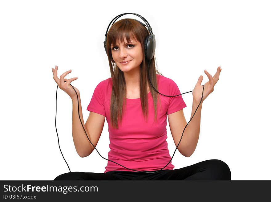 Music girl with headphones