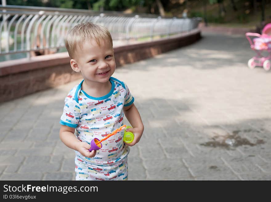 Family Enjoying In Park