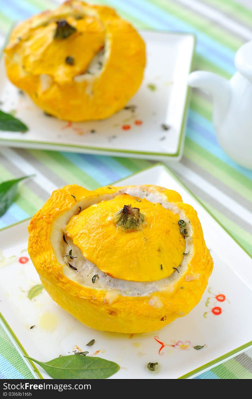 Stuffed Pattypan Squash