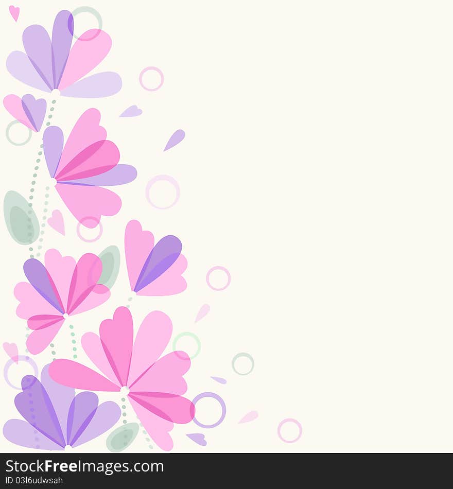 Background with flowers