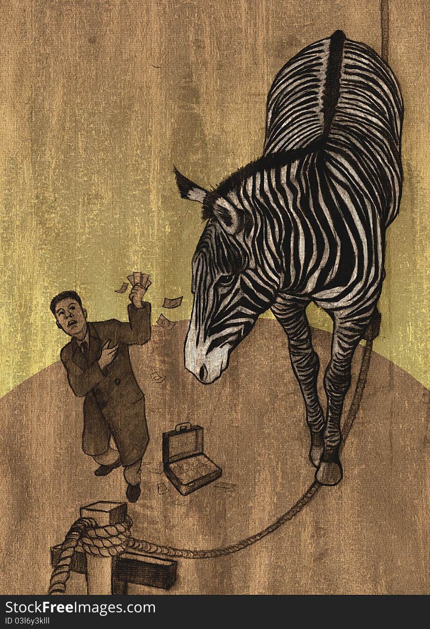 Zebra In Circus