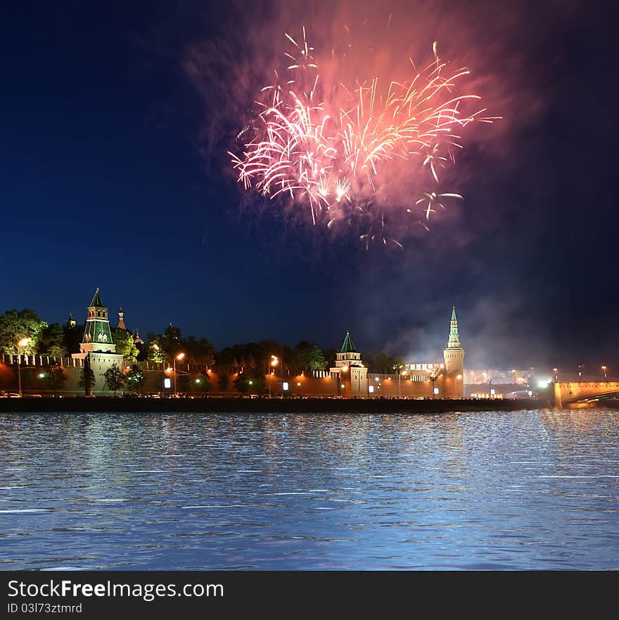 Fireworks Over The Moscow Kremlin