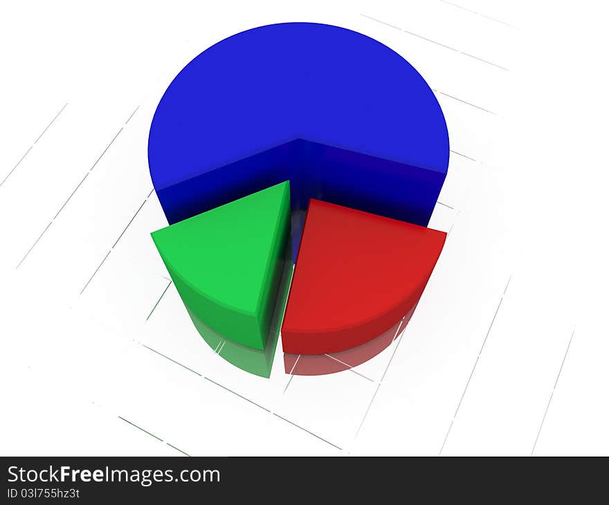 Multi-colored chart is reflected in the mirror background. Multi-colored chart is reflected in the mirror background