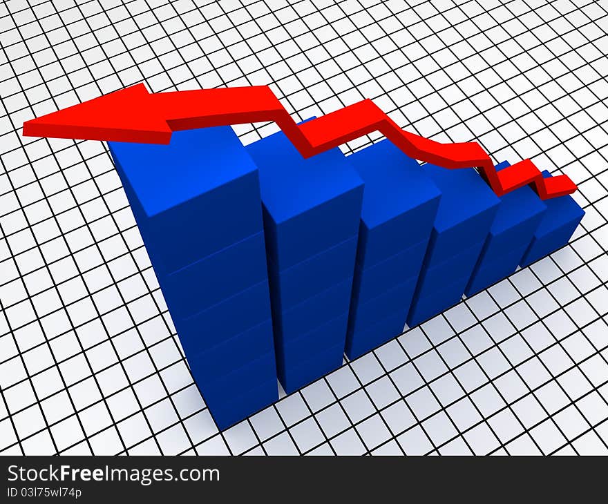 Chart and arrow  growth rates. Chart and arrow  growth rates