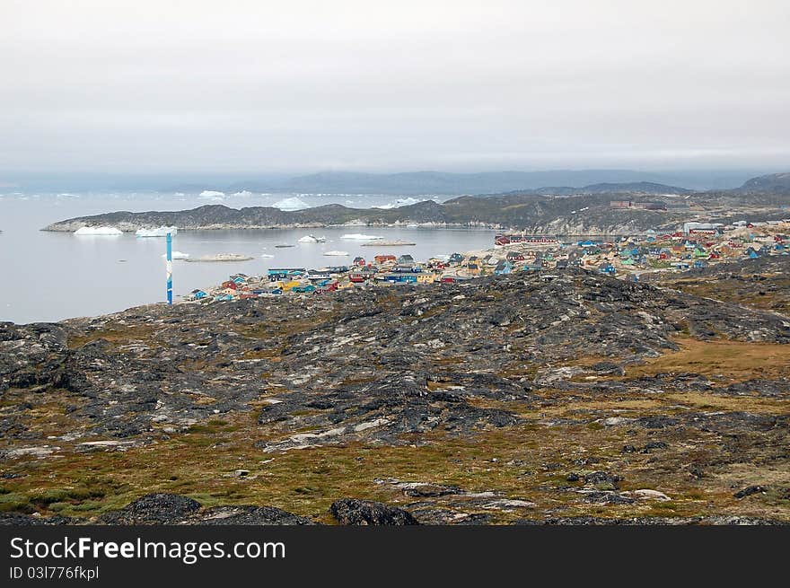 A town in Greenland