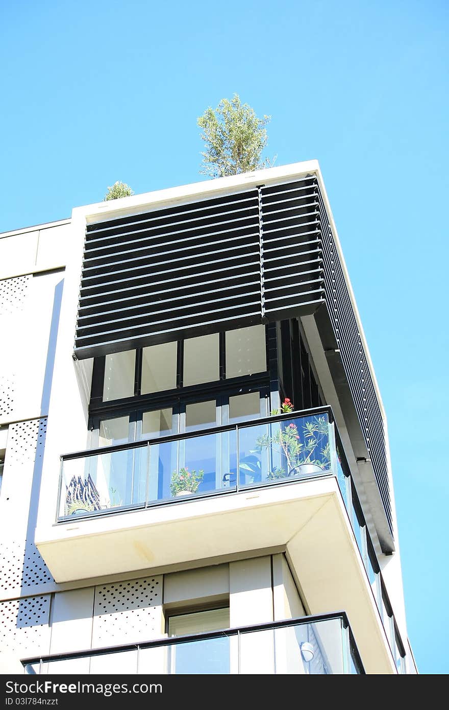 Duplex with balcony, loggia and terrace on the roof. Duplex with balcony, loggia and terrace on the roof