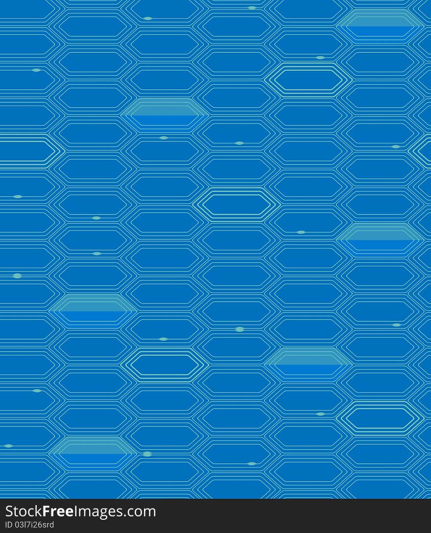 Vector Abstract Hexagon Seamless Pattern