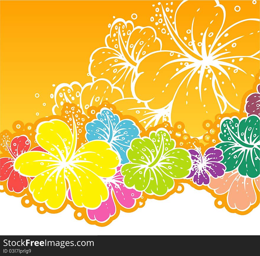 Vector illustration of Floral background