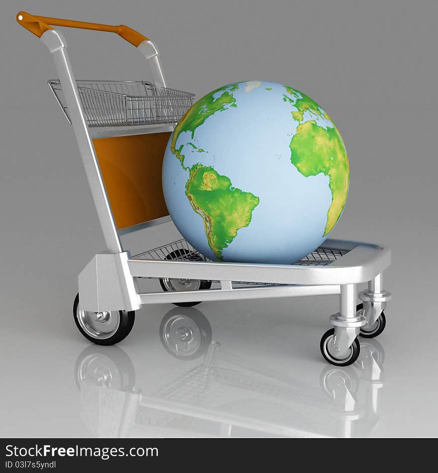 Transportation of earth on a freight light cart