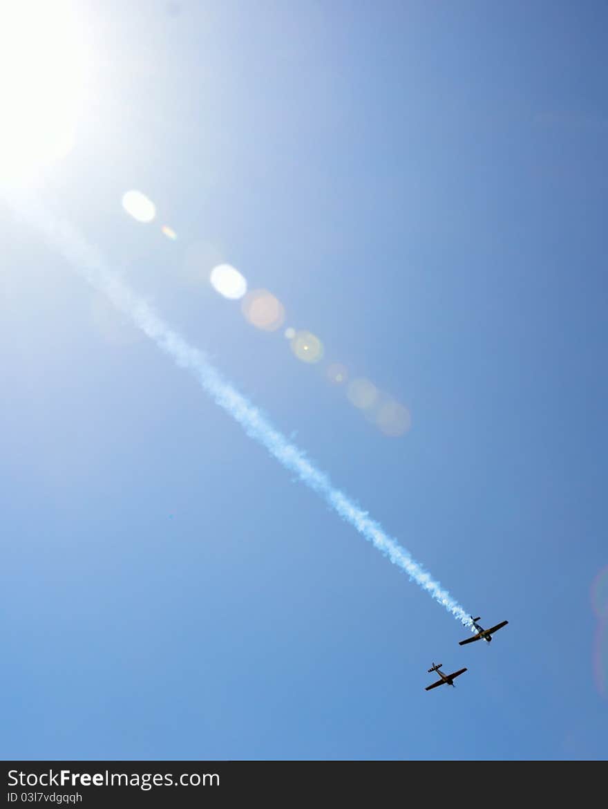 WWII planes giving a grand show at the Fort McArthur Days event in San Pedro, CA. WWII planes giving a grand show at the Fort McArthur Days event in San Pedro, CA.