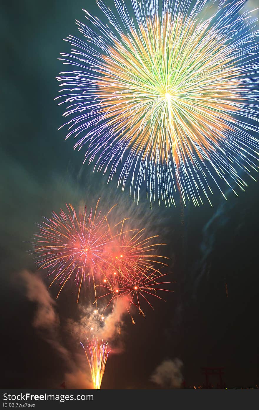 Fireworks are a class of explosive pyrotechnic devices used for aesthetic and entertainment purposes. Fireworks are a class of explosive pyrotechnic devices used for aesthetic and entertainment purposes