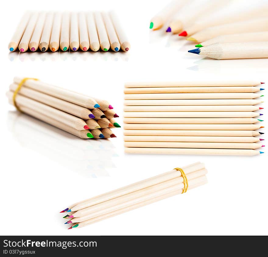 Many colored pencils