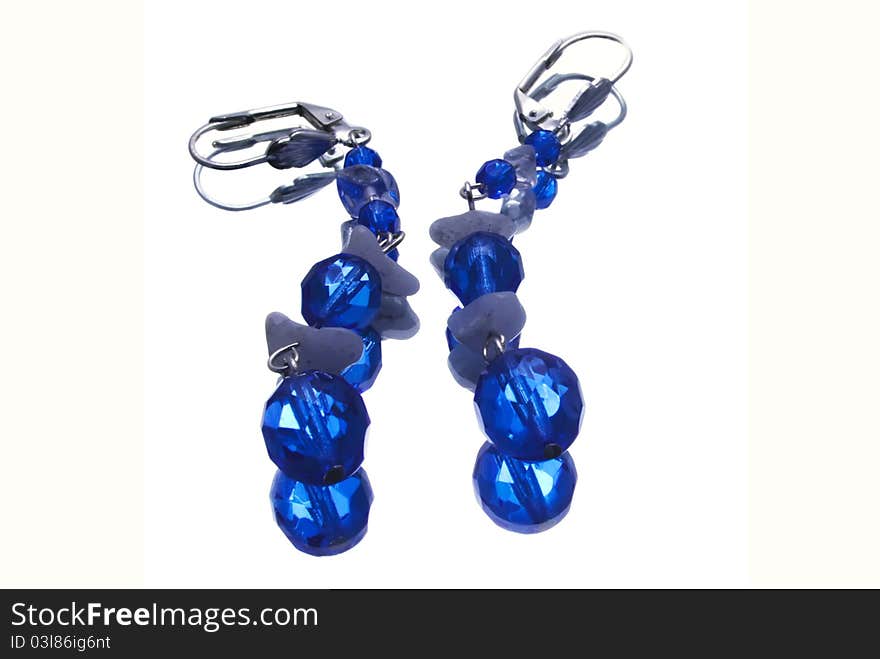 Handmade silver earrings with gemstones