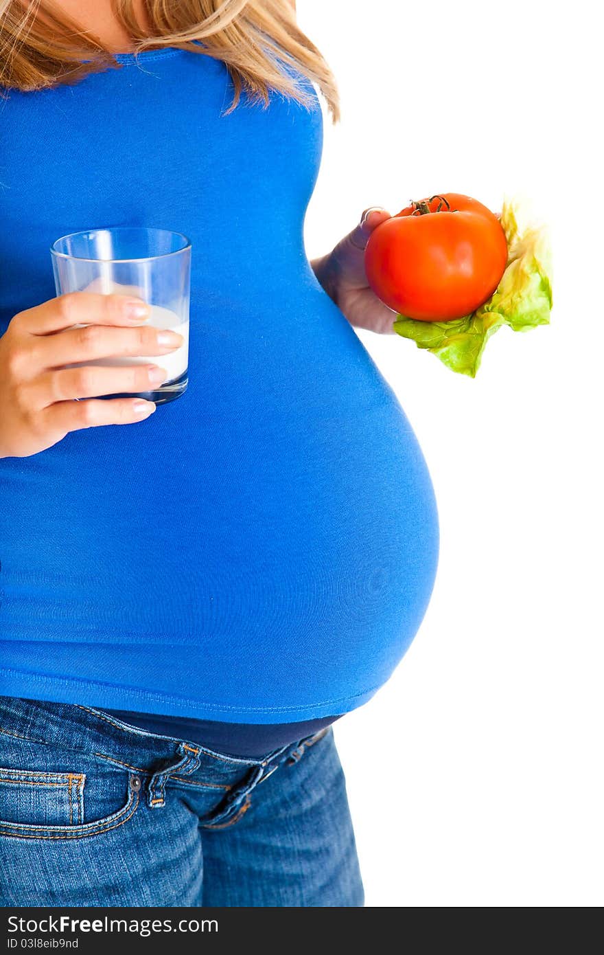 Pregnant Woman With Vegetables