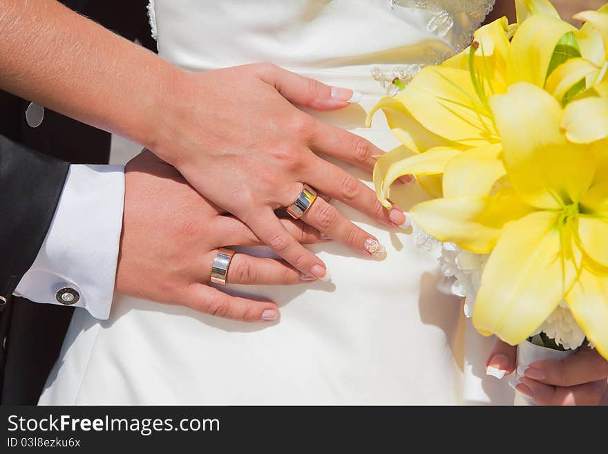 Bride And Groom Hands