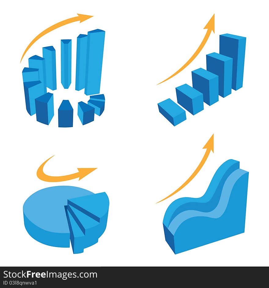 Vector diagram icons for business presentations and reports