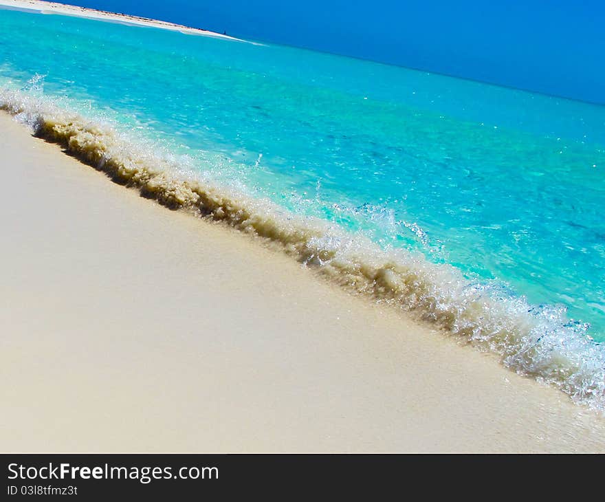 Playa Paraiso beach in Cayo Largo, Cuba (Caribbeans) with beautiful clear waters. Playa Paraiso beach in Cayo Largo, Cuba (Caribbeans) with beautiful clear waters