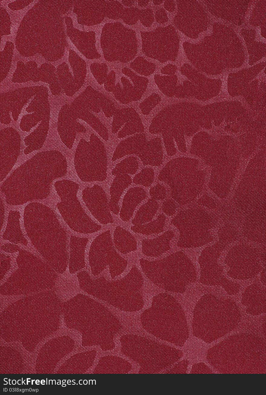 Pattern flowers on a red background fabric