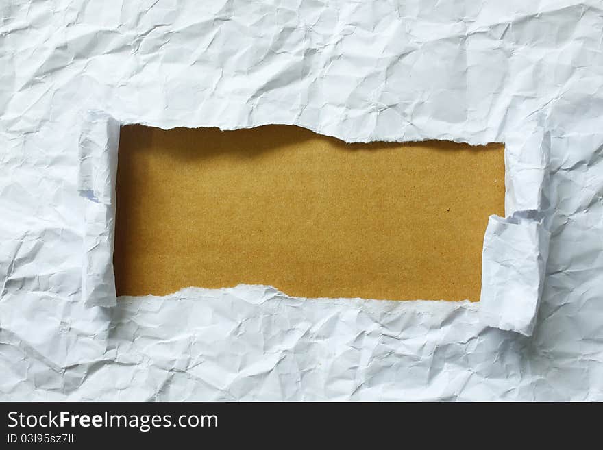 Torn Paper with space for text with yellow background