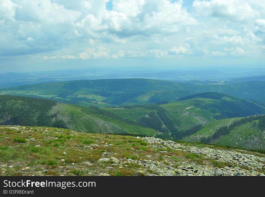 Nice view from Snezka mountain. Nice view from Snezka mountain