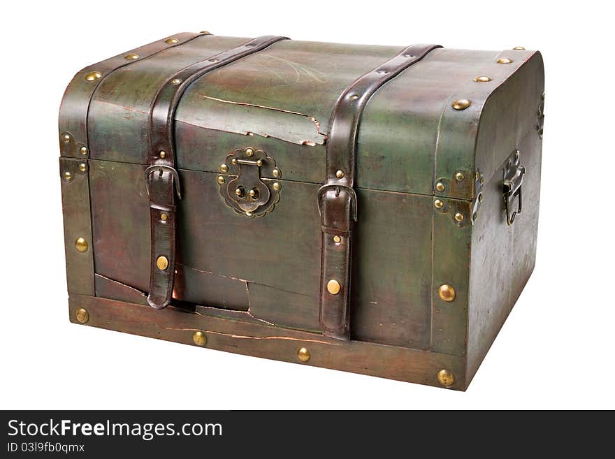 Old Wooden Chest With Lock