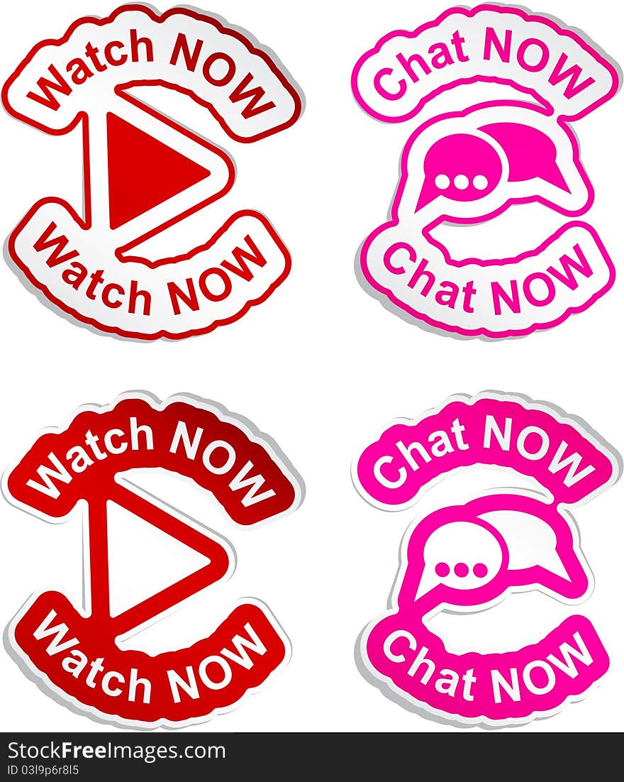 Watch now, chat now stickers. Watch now, chat now stickers.