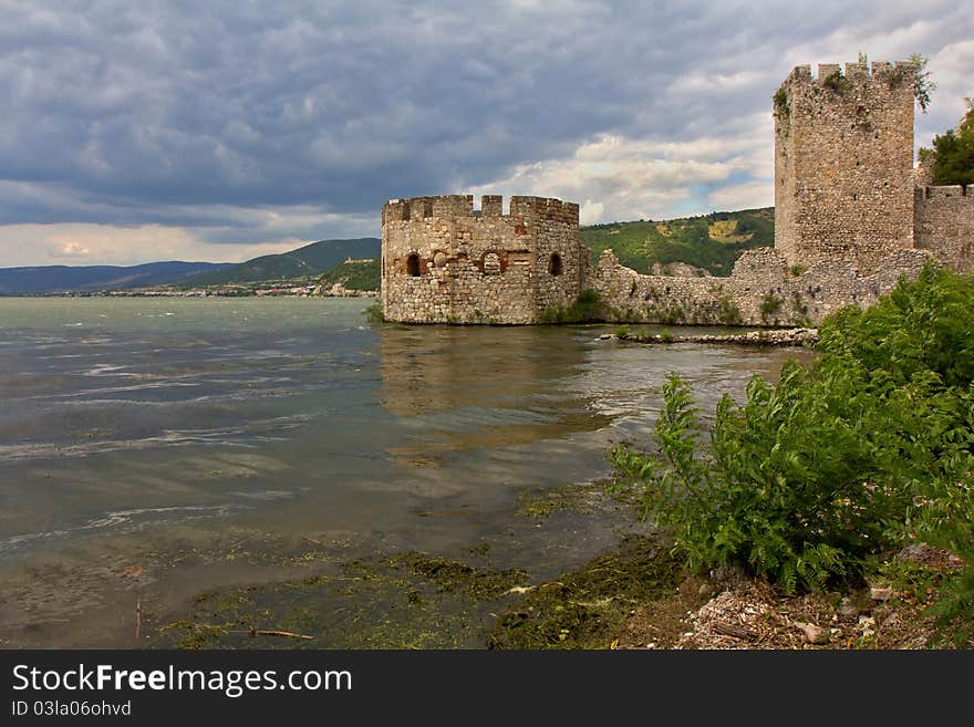 Golubac fortress on the bank of Danube river. Golubac fortress on the bank of Danube river.