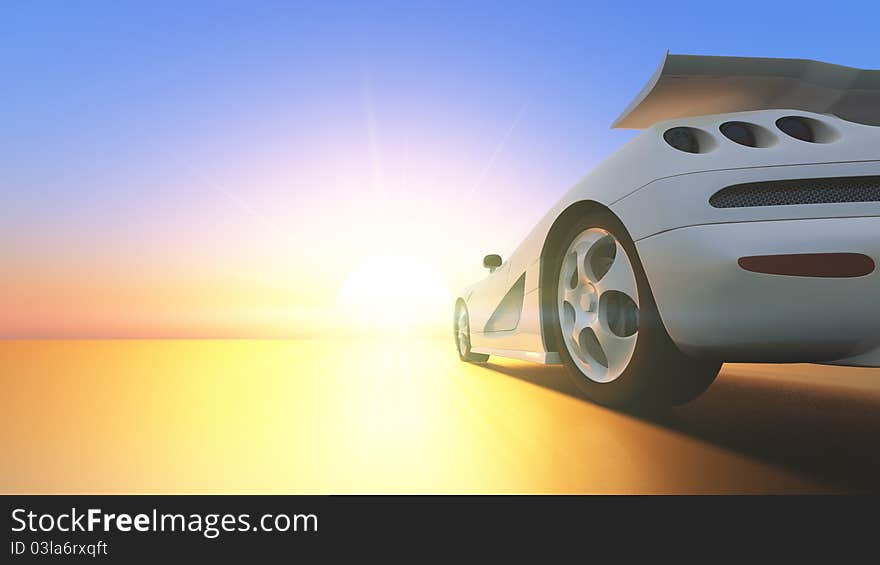 Driving image of the Sports car