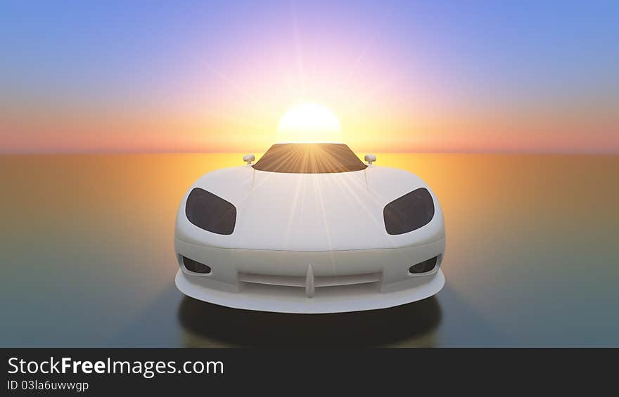 Driving image of the Sports car