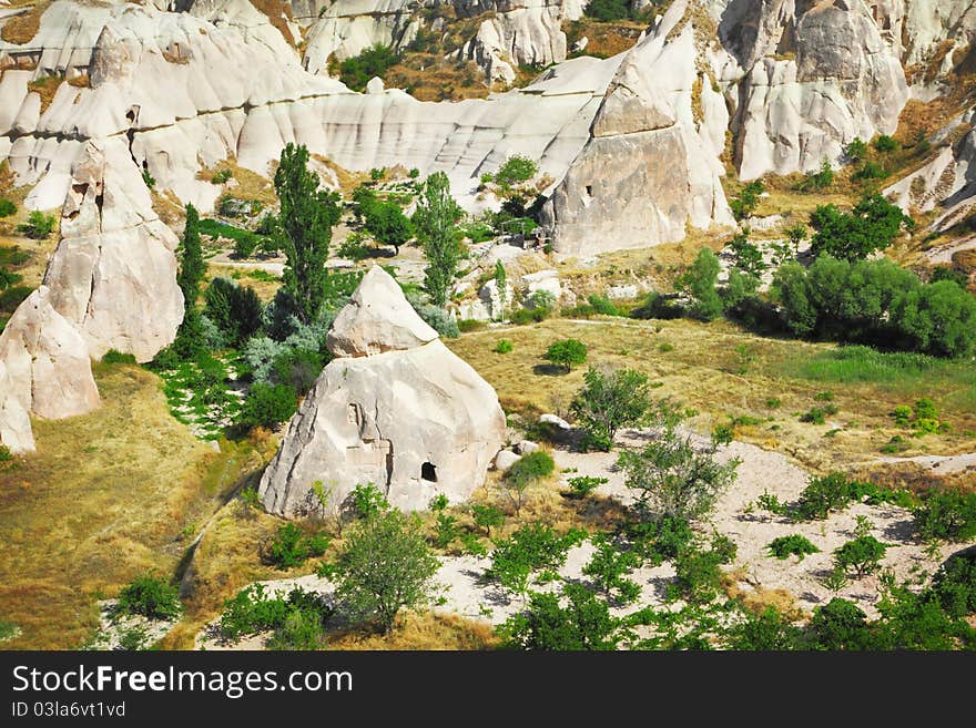 Stone formation in Cappadocia, Turkey