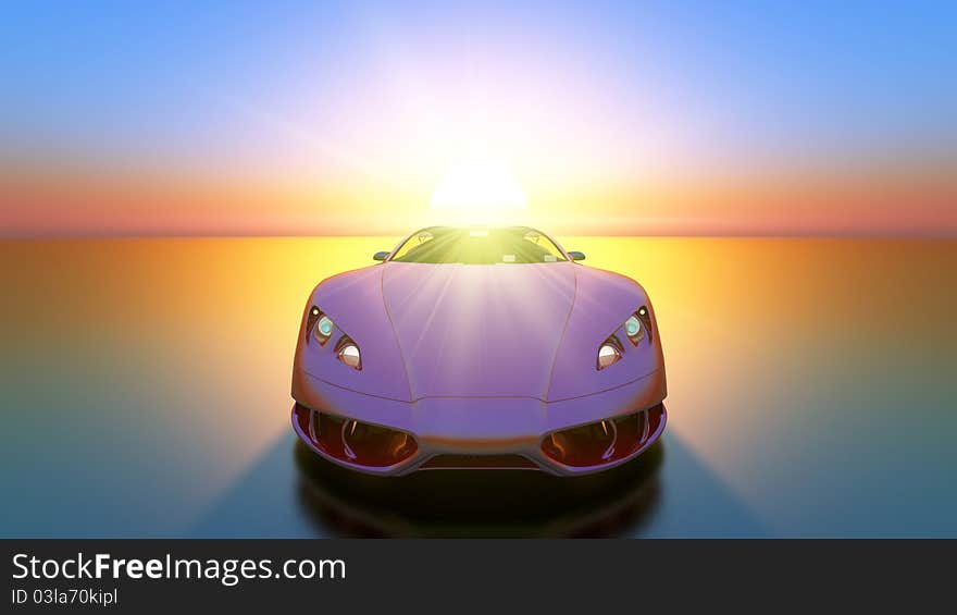 Driving image of the Sports car