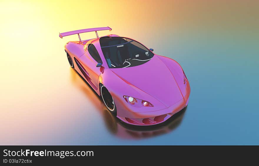 Driving image of the Sports car