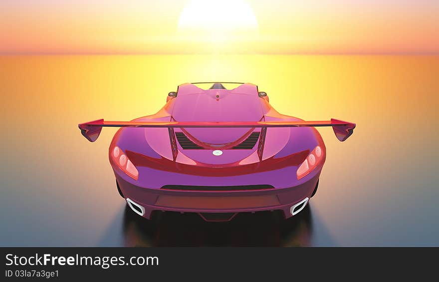 Driving image of the Sports car