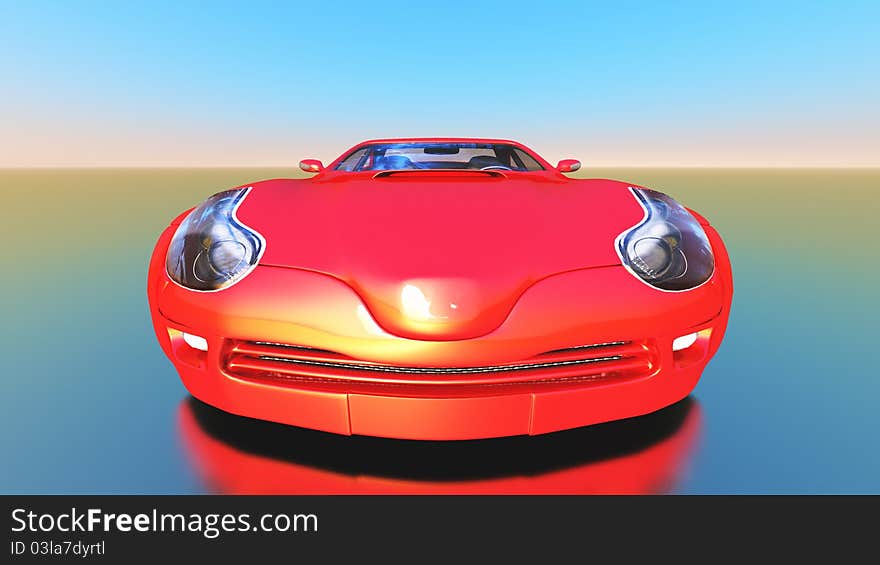 Driving image of the Sports car